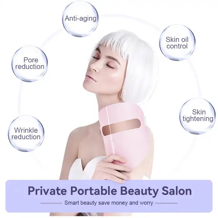 Skb - 1818p soins de beauté sans fil couleur photothérapie LED masque 